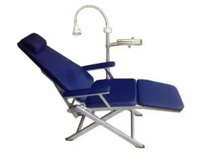 Fauteuil patient dentaire pliable portable avec lampe à lumière froide et instrument