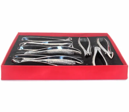 Kit d'instruments de pinces d'ascenseur d'extraction de chirurgie dentaire buccale