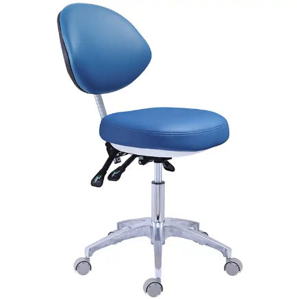 Tabouret portatif de dentiste de chaise d'assistant de médecin de laboratoire mobile réglable en hauteur