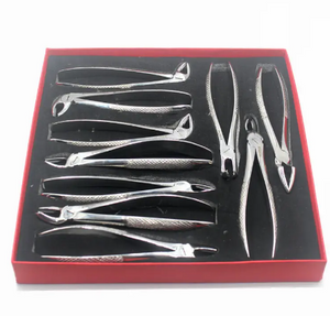 Kit d'instruments de pinces d'ascenseur d'extraction de chirurgie dentaire buccale